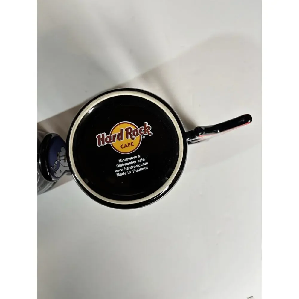 Lot Of 2 - Hard Rock Cafe Hollywood & Los Angeles Souvenir Mugs - Guitar Handle